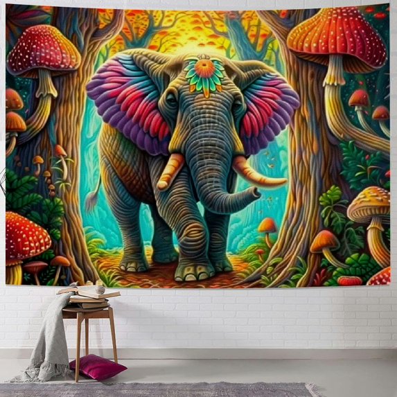 Mandala Elephant Tapestry Wall Hanging Tapestries
