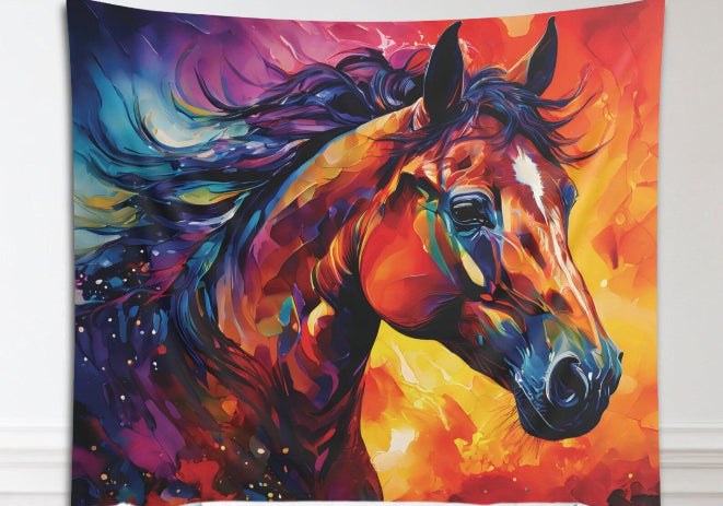 Beautiful Running Horse Tapestry Wall Hanging Tapestries